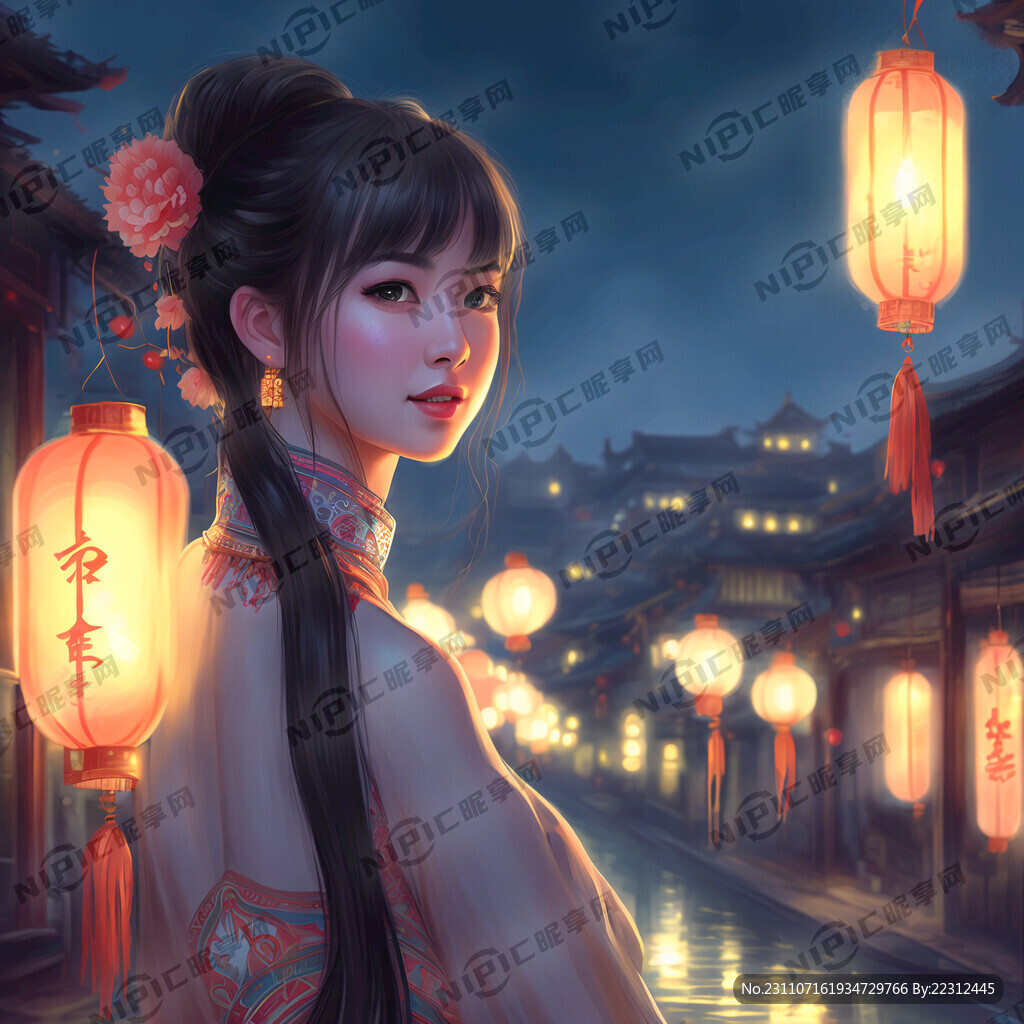 夜晚古城 灯光靓丽