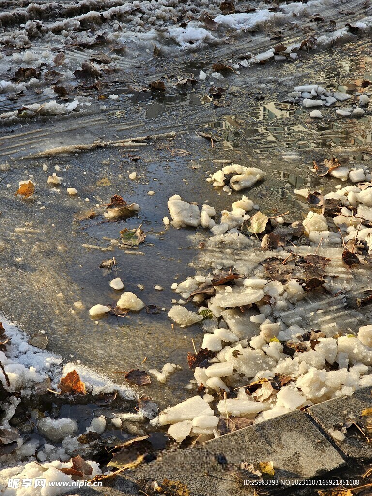 积雪的路面