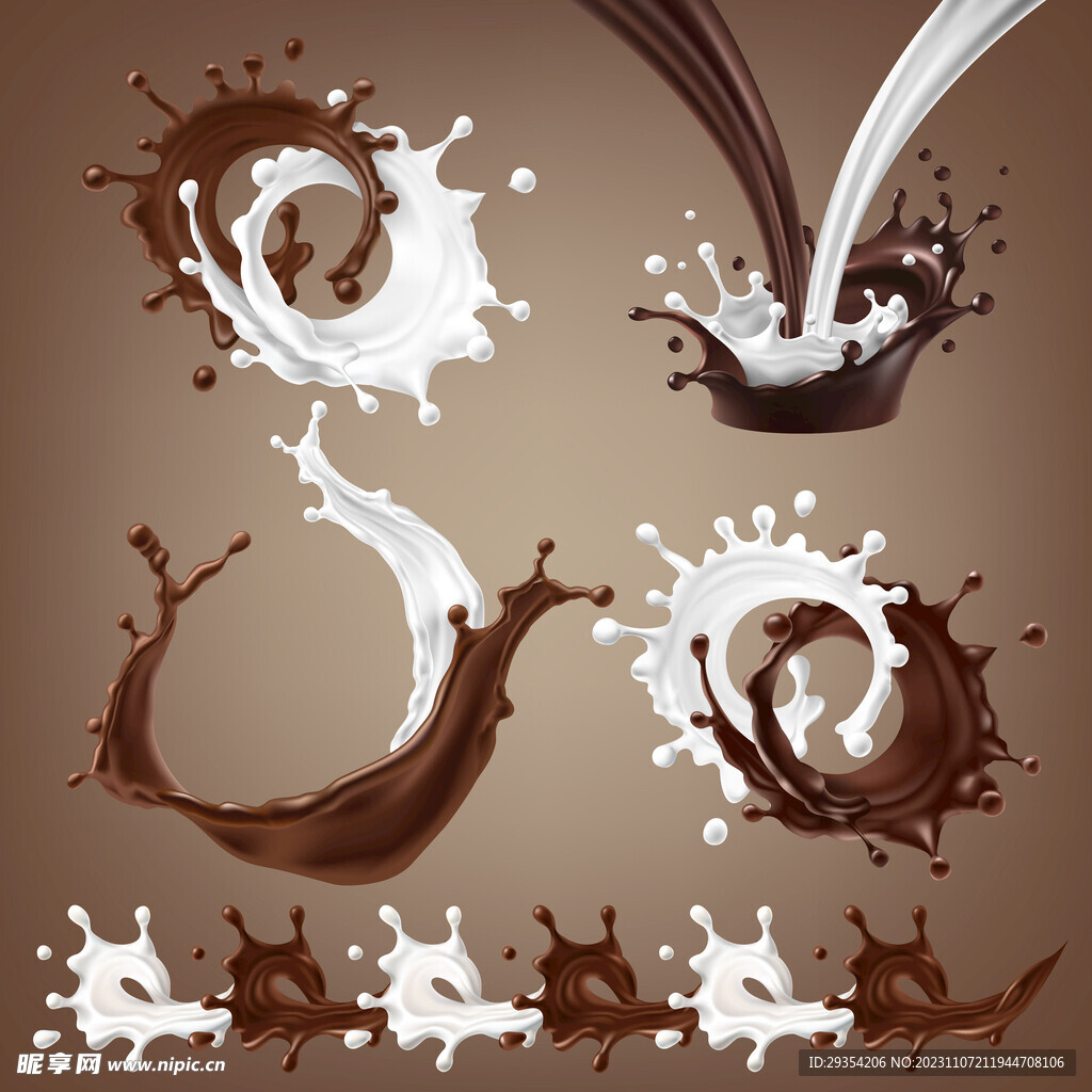 飞溅的咖啡牛奶图片