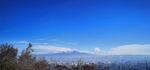 蓝天白云 雪山 城市