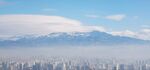 蓝天白云 雪山 城市