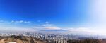 蓝天白云 城市建筑 雅山风景