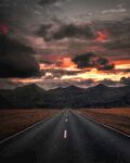 晚霞与公路