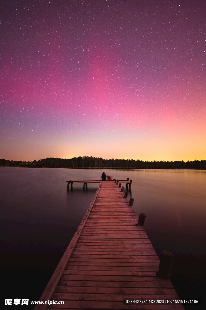 星空湖景