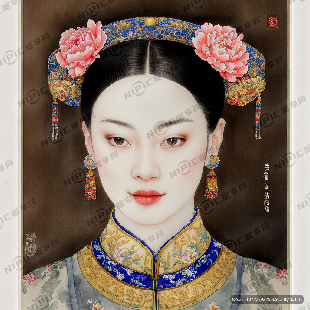 中国清朝格格 精致面容 唯美