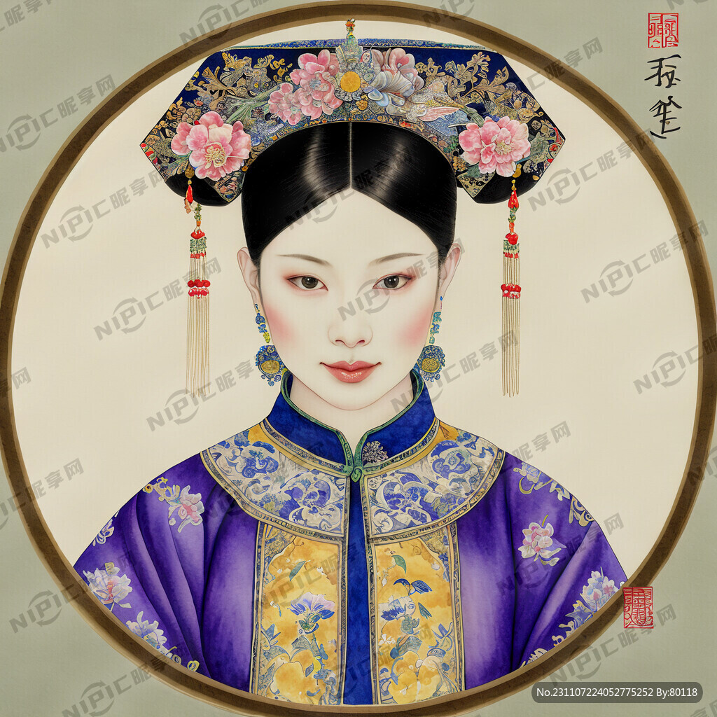 中国清朝格格 精致面容 唯美