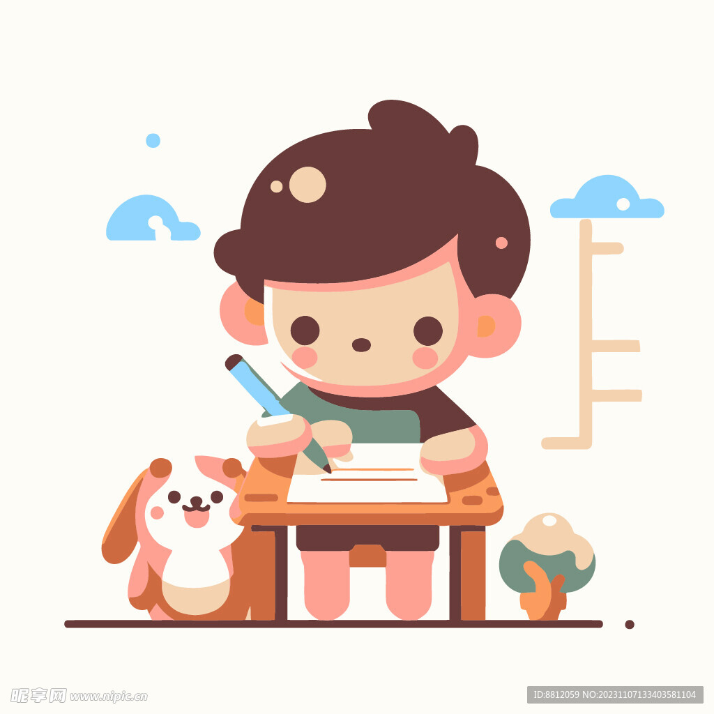 学业  卡通设计  卡通扁平 