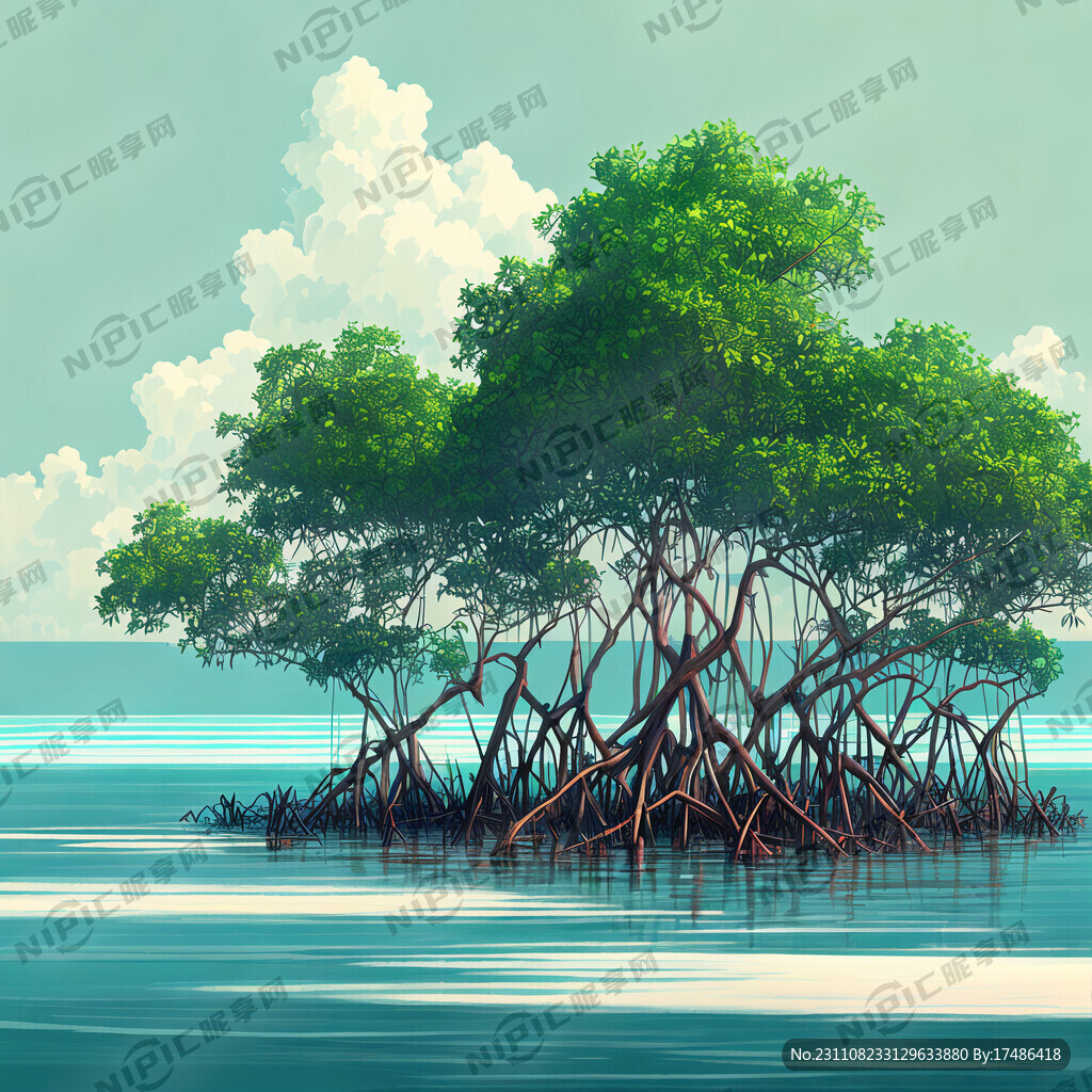 红树林 大海