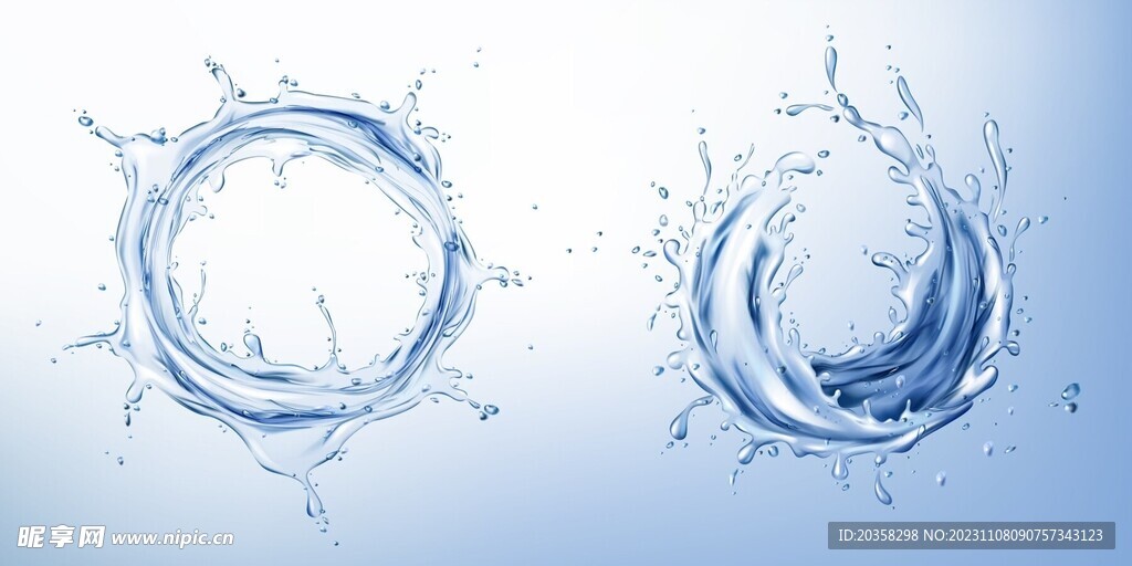 蓝色水溅 水滴