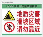 工地地质灾害区域警示牌