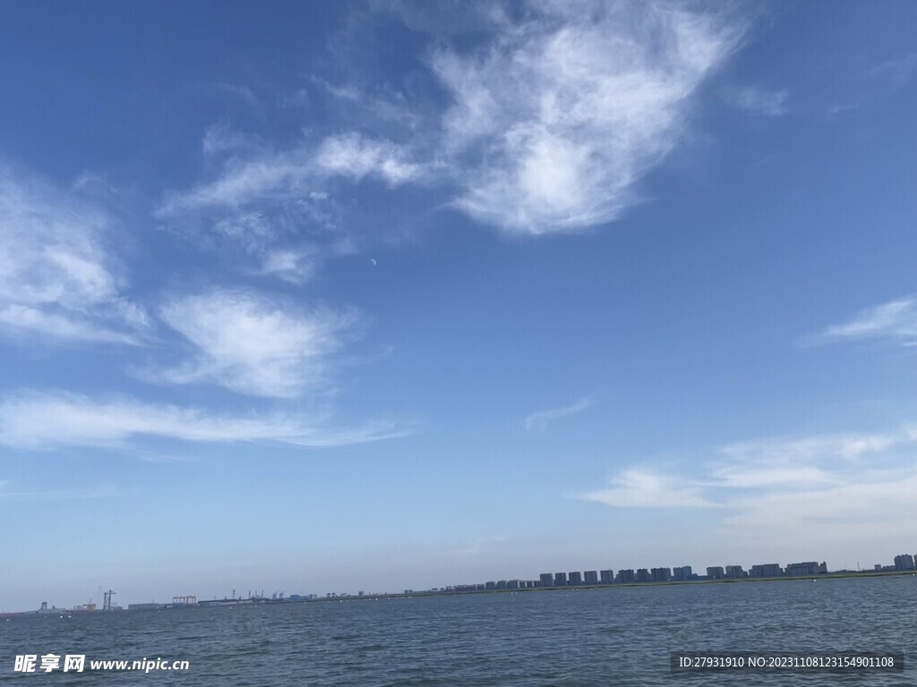 海上 蓝天 白云 大海 海边 