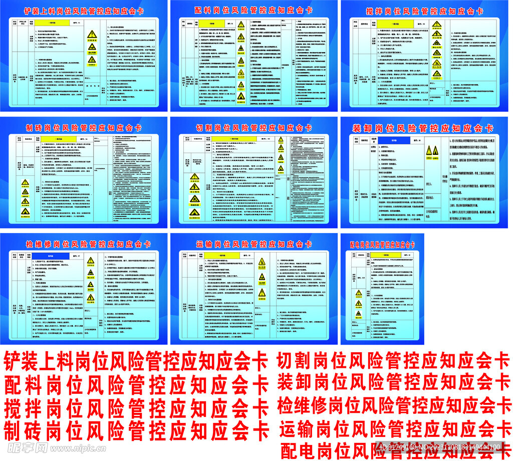 岗位风险管控应知应会卡