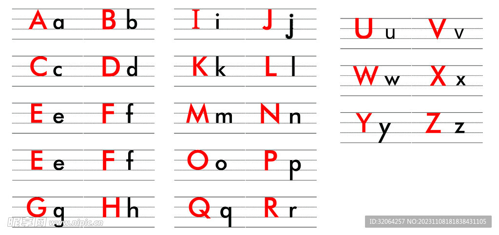 26个英文字母大小写设计图__PSD分层素材_PSD分层素材_设计图库_昵享网nipic.cn