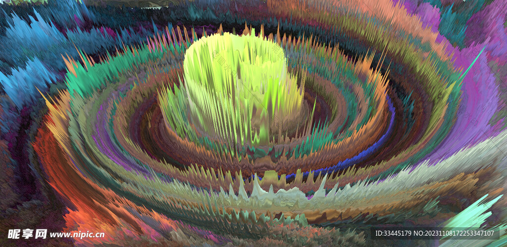 3D炸裂海报彩色旋涡图片