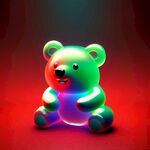 网红熊，超高清，果冻，透明，明亮清晰，可爱，圆滑