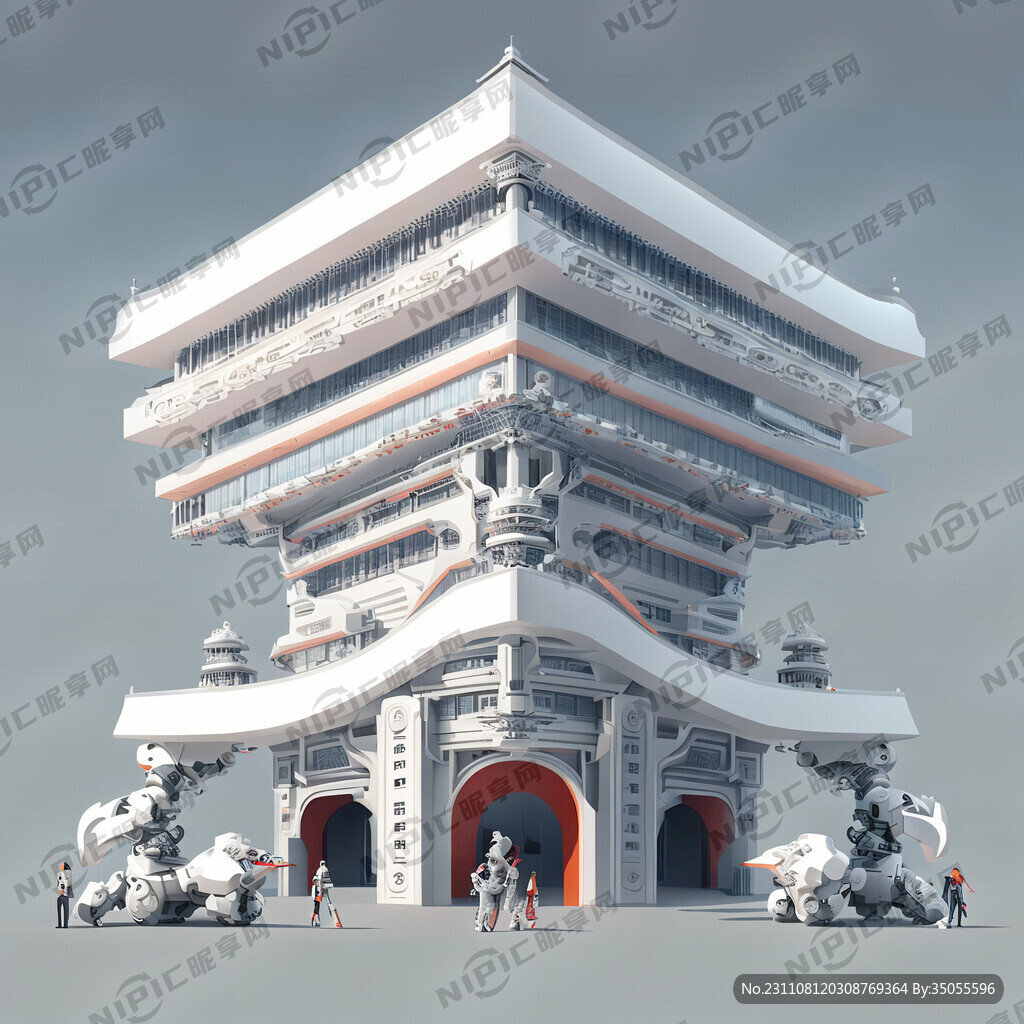 3D 时尚 活力 建筑 科技感