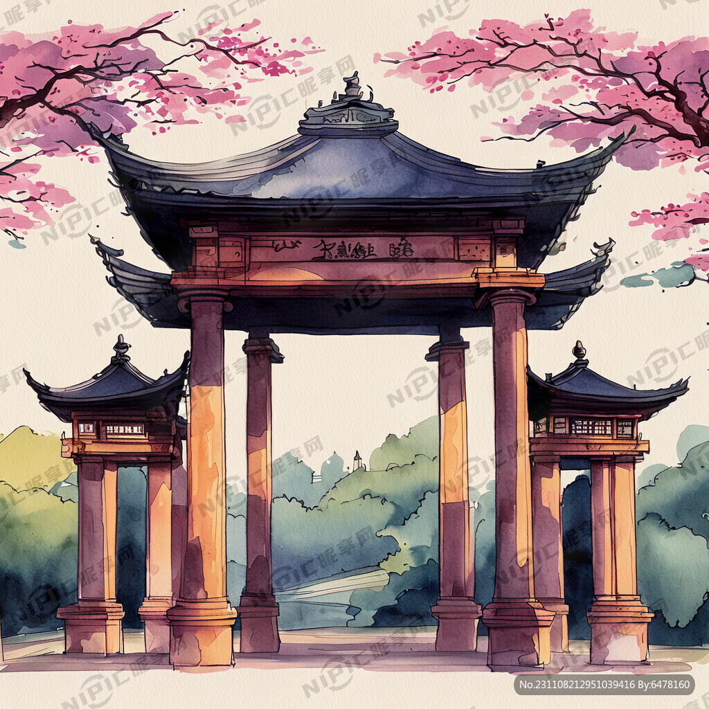 大三巴牌坊 卡通画 创意