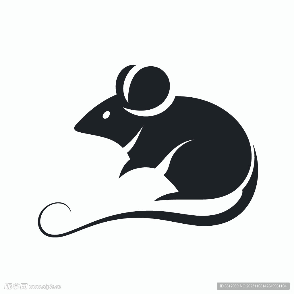 老鼠剪影图标