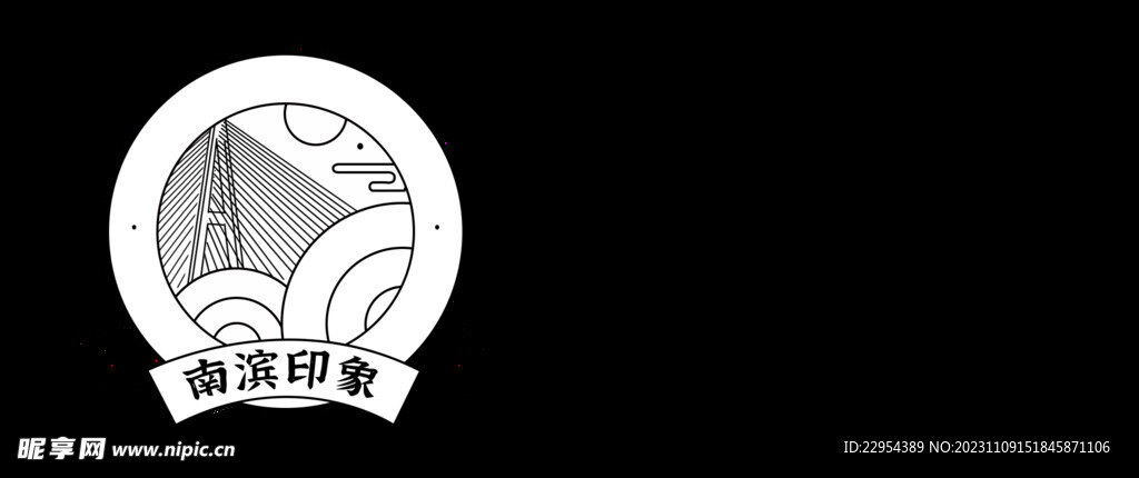 国风矢量插画logo图标