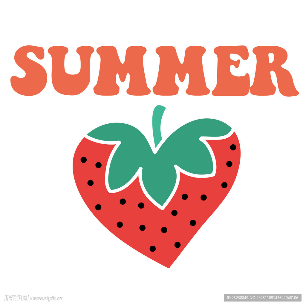 summer阳光草莓图案