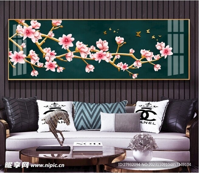 白玉兰装饰画