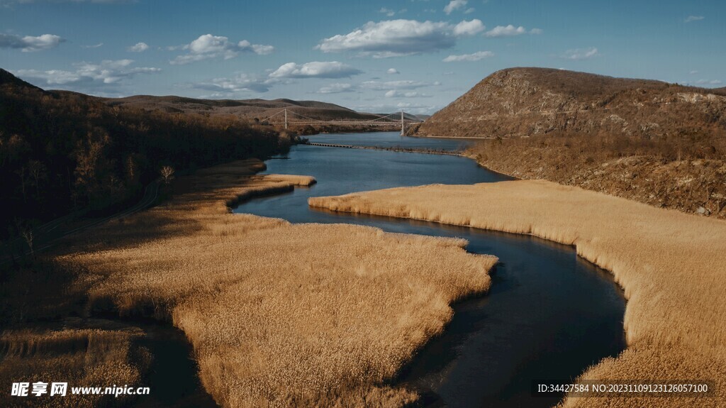 山水湖景