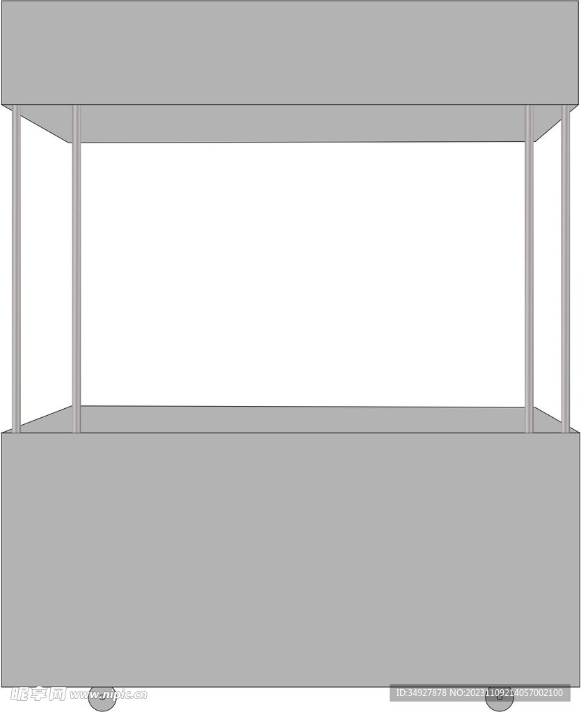 空白平面餐车模型