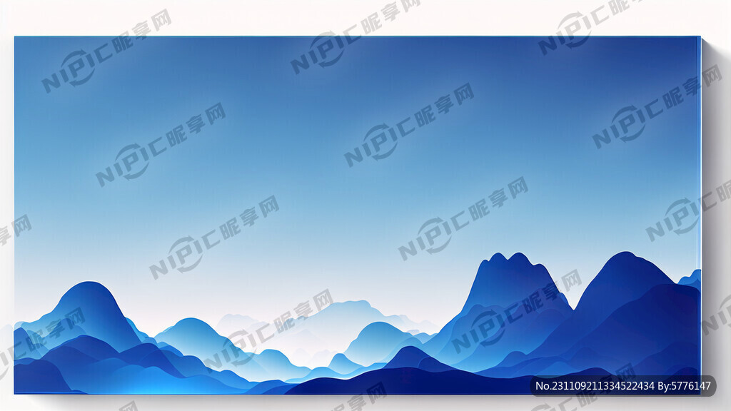 画一幅蓝色渐变色高端简洁背景图