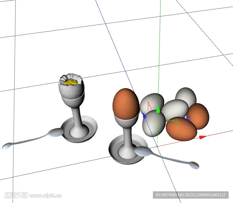 C4D模型 蛋 