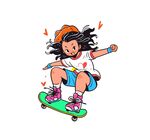 滑板女孩