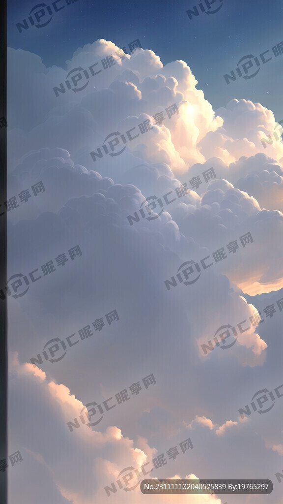 白色暮云纱背景图