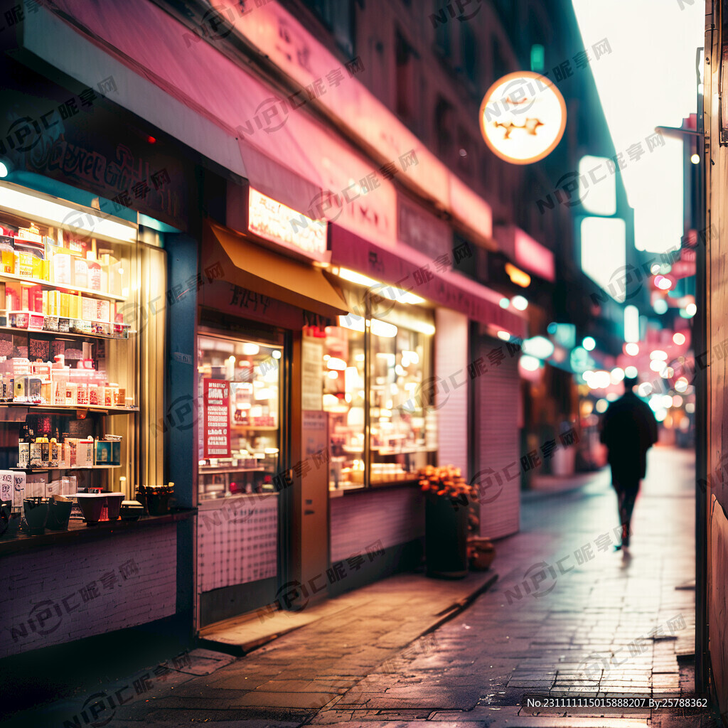 夜市街道 奶茶店 50角度