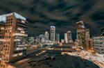 城市楼宇夜景
