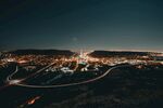 山城夜景鸟瞰图