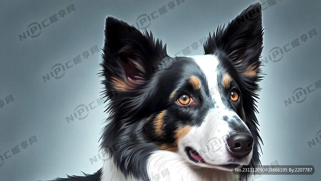 一只漂亮的边境牧羊犬