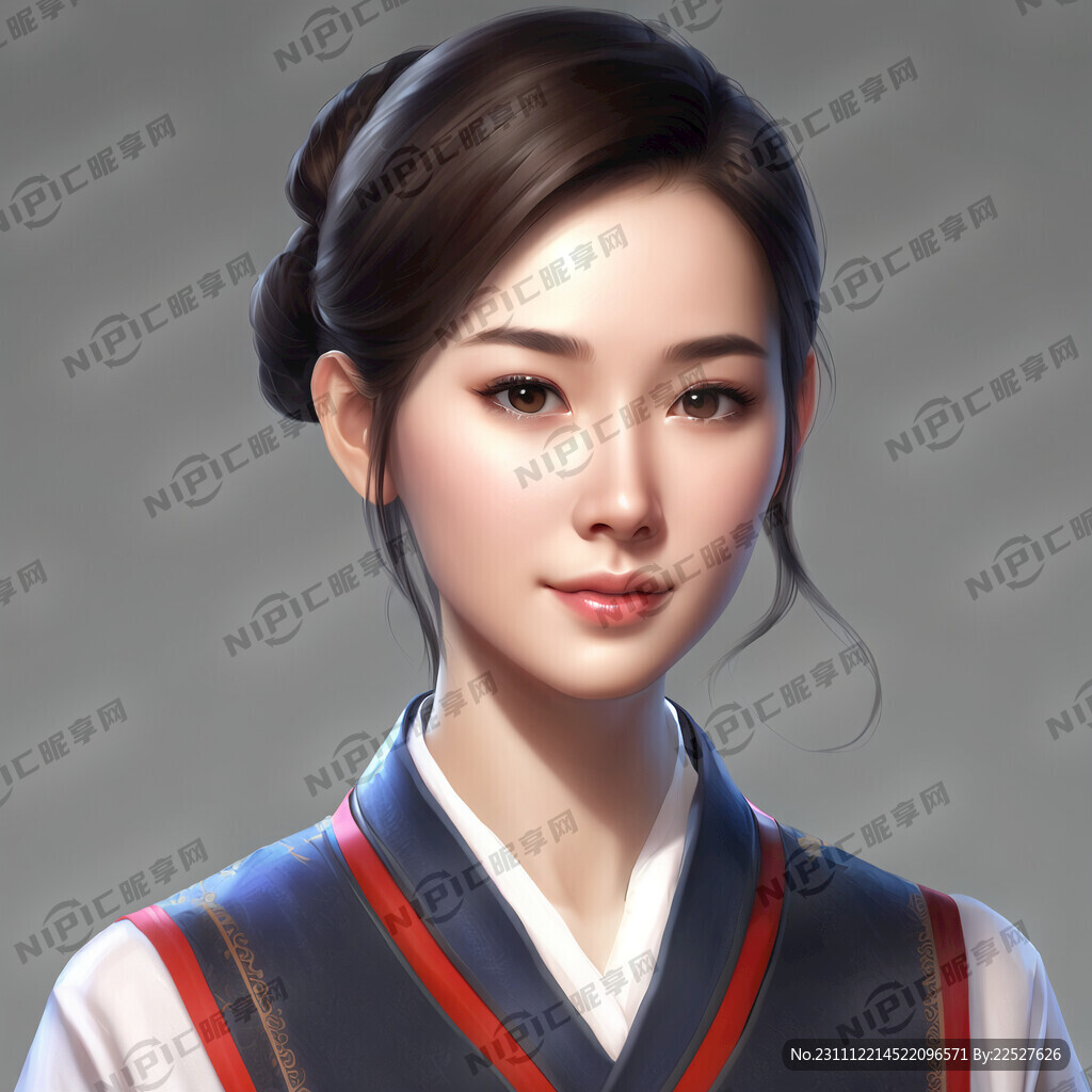 美丽的女性客服头像