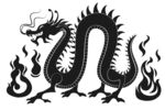 龙剪影