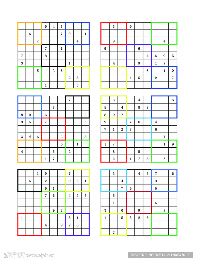 24道数独题目