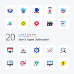 seo搜索引擎优化图标元素