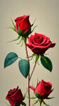 油画风格
一朵红色玫瑰花
