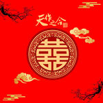 红色婚礼迎宾墙