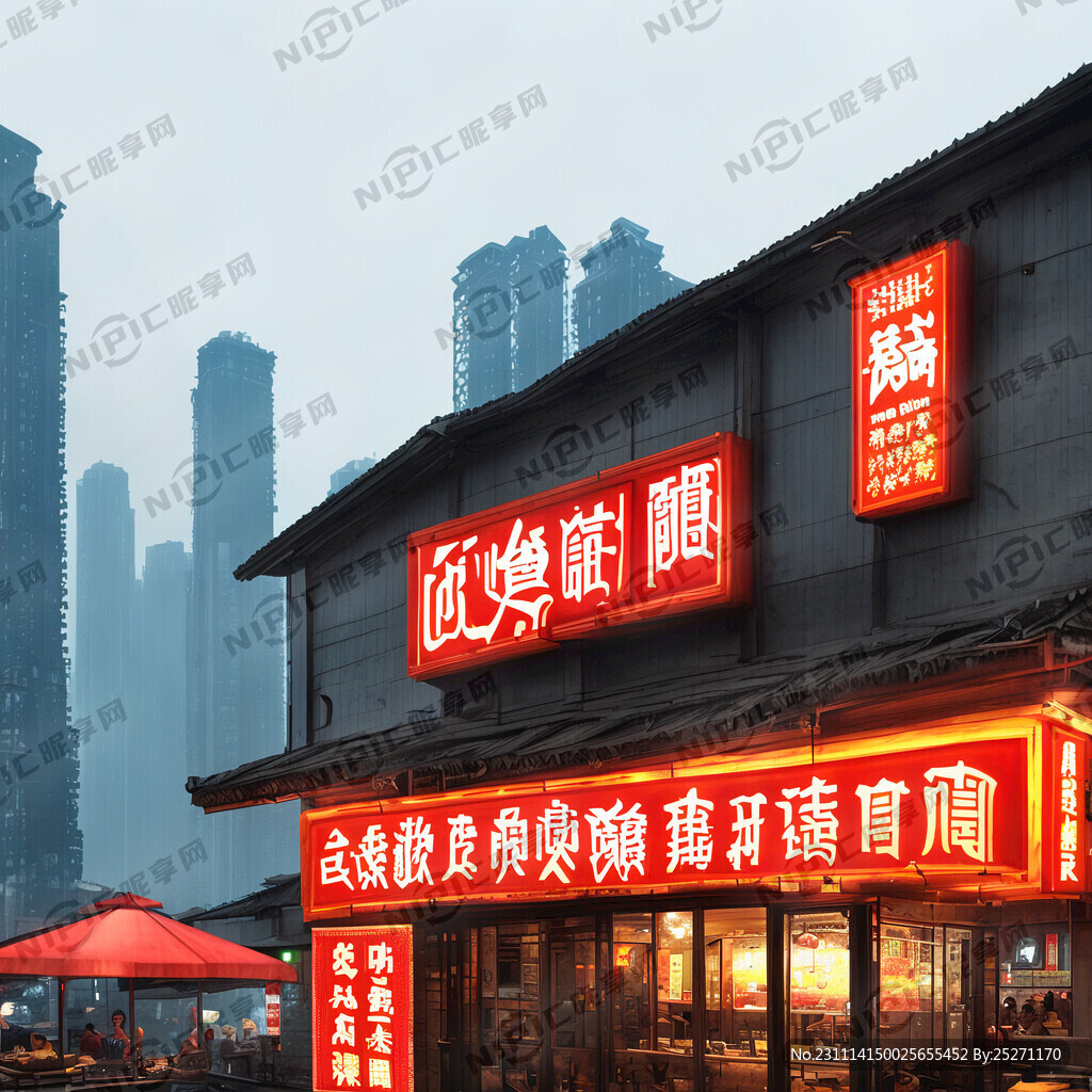重庆地滩火锅店面 字牌灯箱招牌