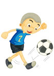 卡通少年足球