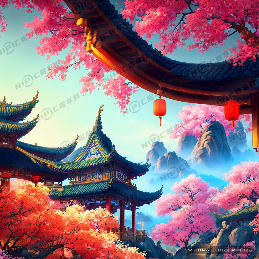 游戏梦幻唯美新中式风景 超高清