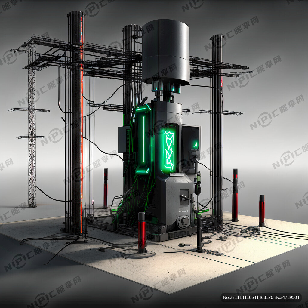 充电桩3D效果图