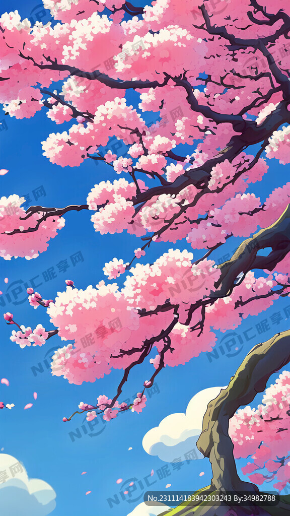梅花 卡通 宫崎骏 清新