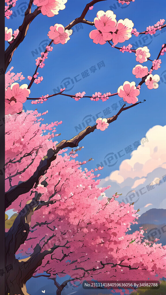 梅花 卡通 宫崎骏 清新