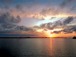 新西兰海边夕阳风景