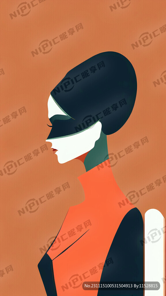 抽象女装 简约背景 女装海报