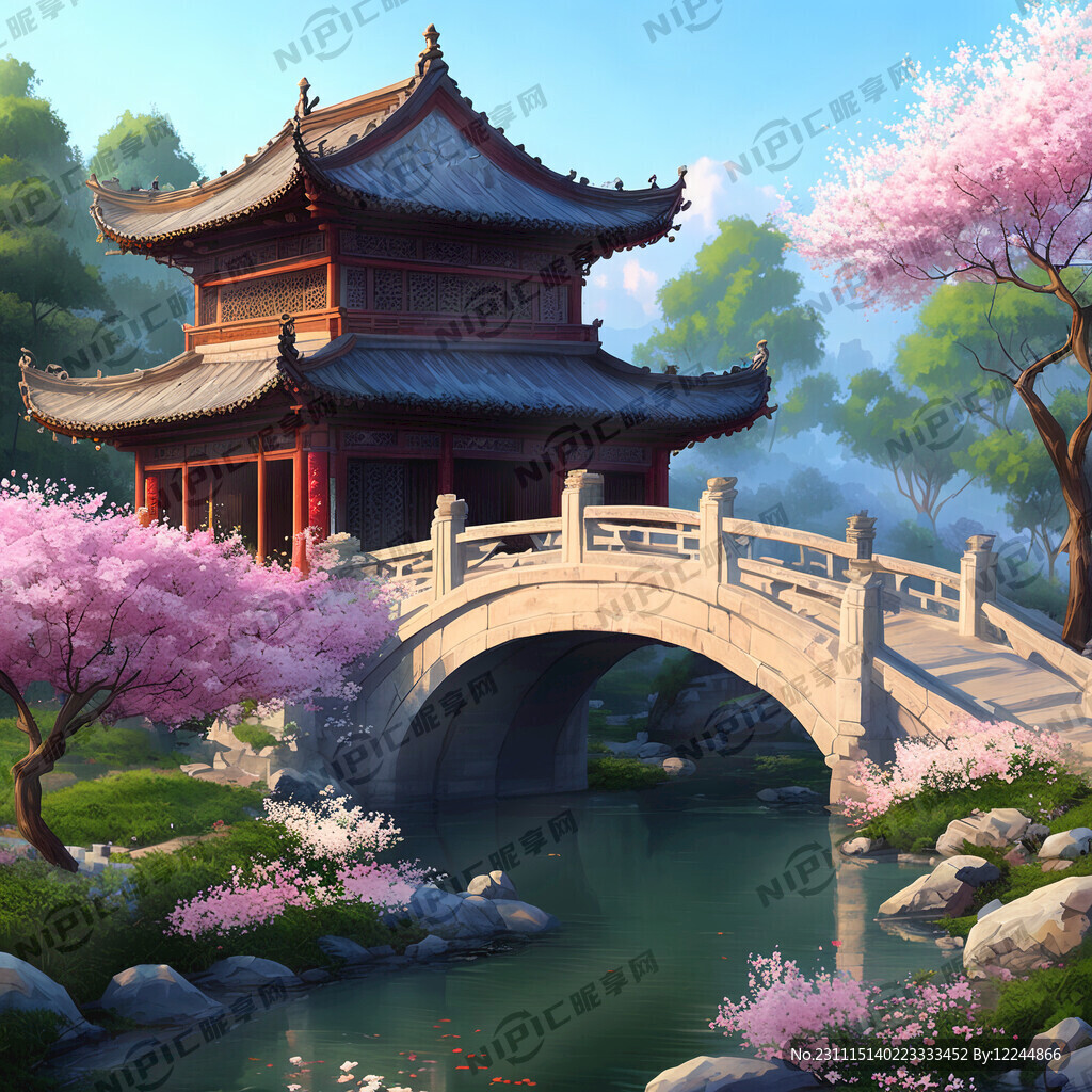 小桥流水 春暖花开。杨氏祠堂